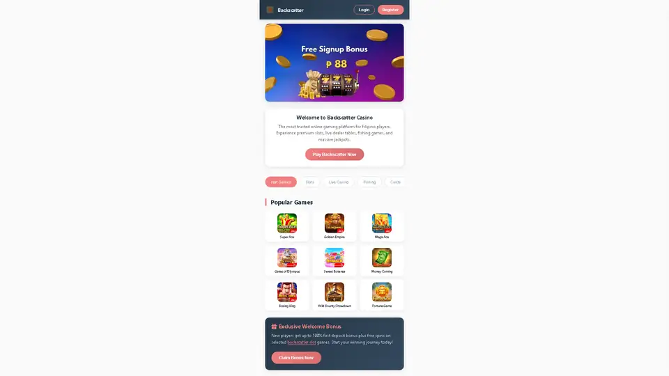 backscatter homepage snapshot