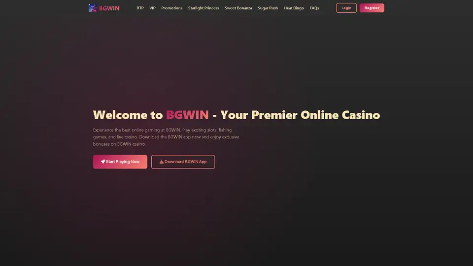 BGWIN homepage preview