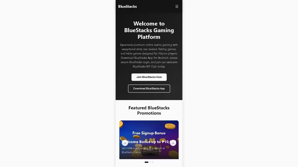 bluestacks homepage snapshot