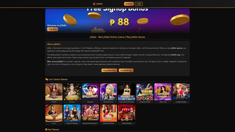 Jilibibi homepage preview