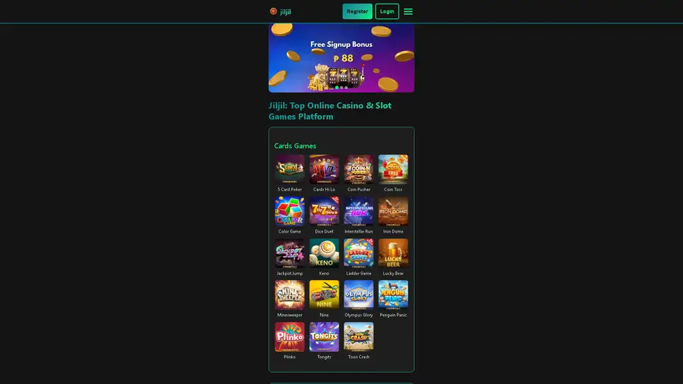 Jiljil homepage preview