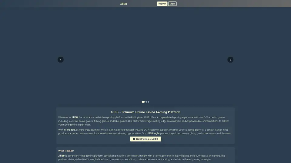 jillbb homepage snapshot