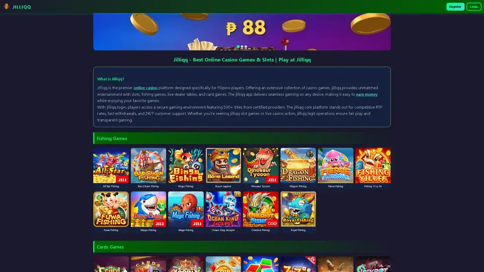 Jilliqq homepage preview