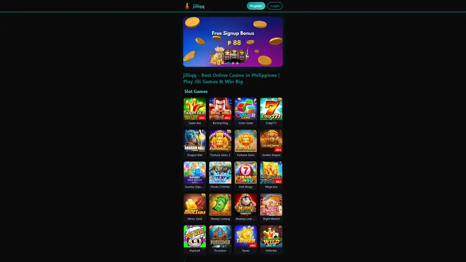 jilliqq homepage snapshot