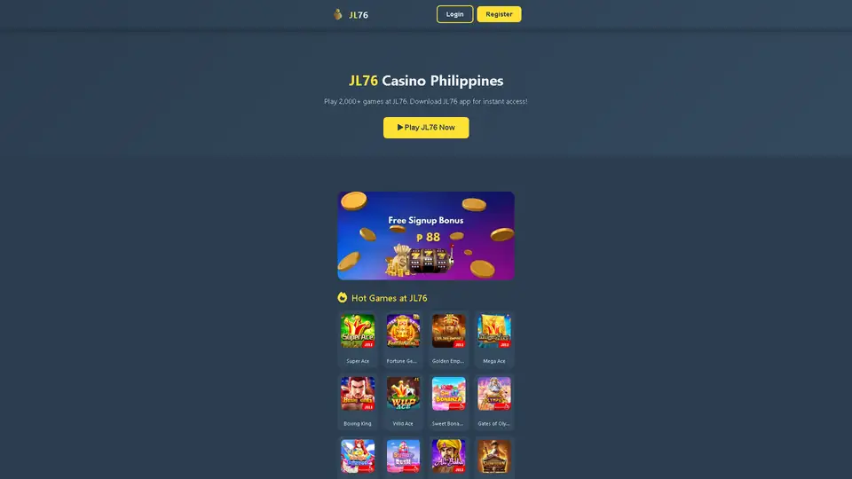 JL76 homepage preview