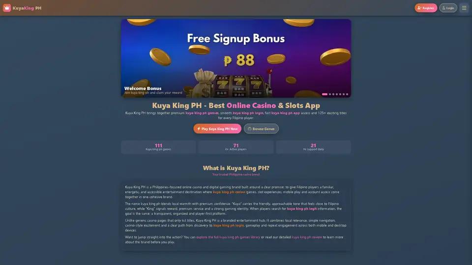 kuya king ph homepage snapshot