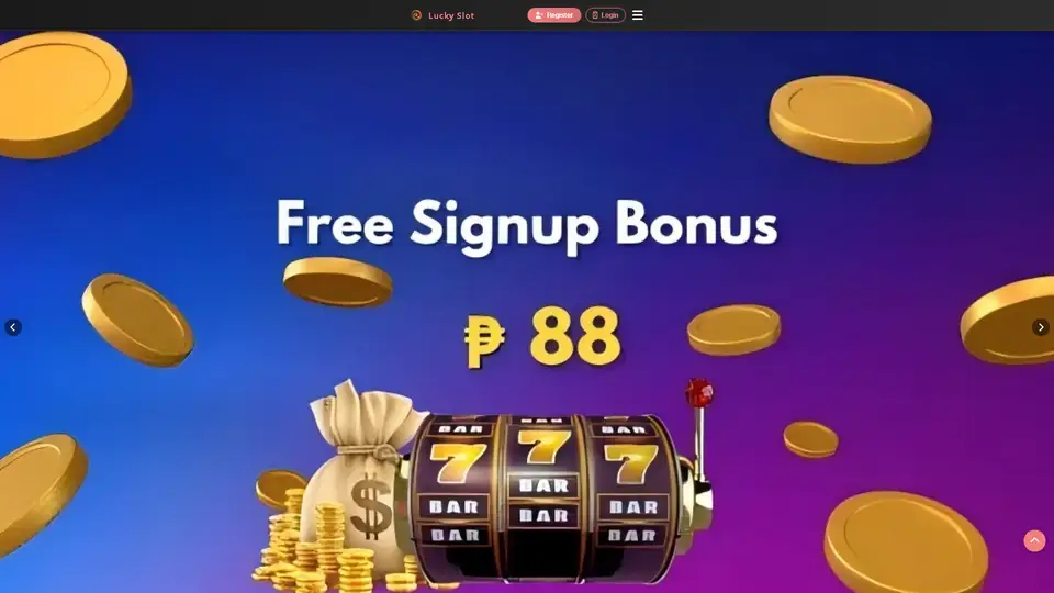 lucky slot homepage snapshot
