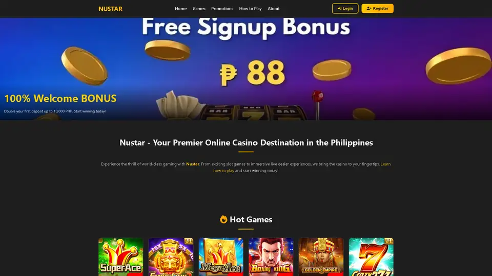 Nustar homepage preview