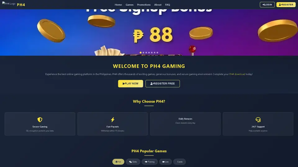 PH4 homepage preview