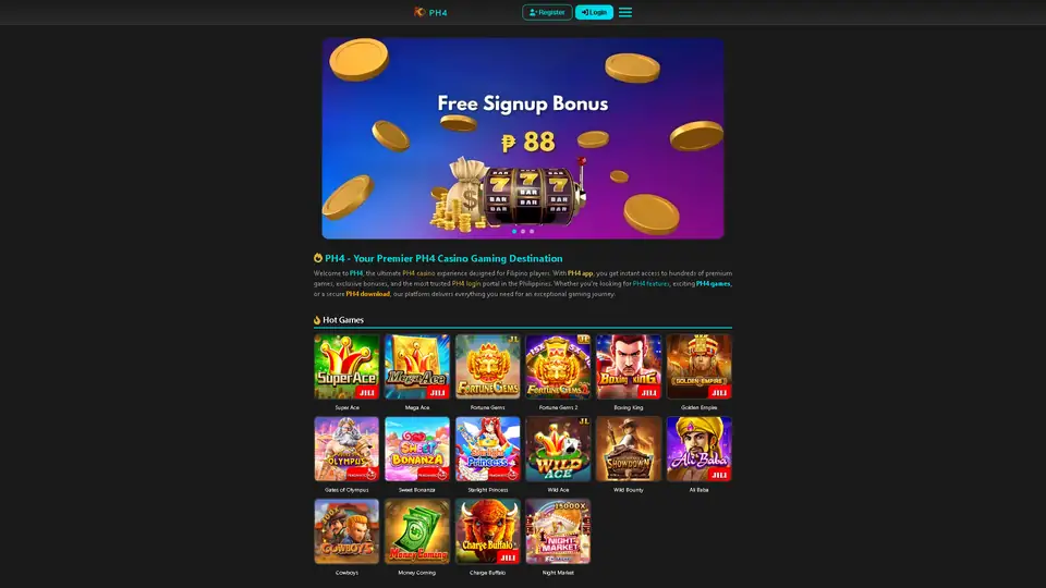 PH4 homepage preview