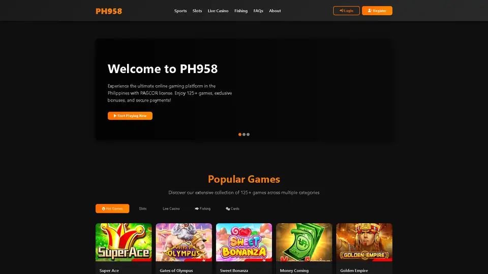 ph958 homepage snapshot