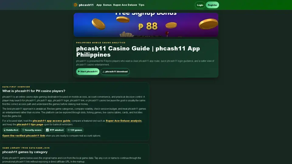 phcash11 homepage preview