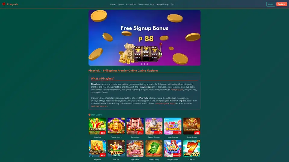 pinaylulu homepage snapshot