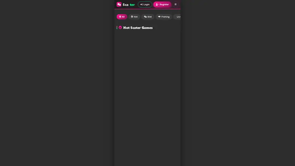 scater homepage snapshot